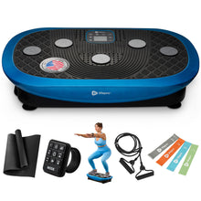 Load image into Gallery viewer, LifePro Rumblex Plus 4D Vibration Plate Exercise Machine - Triple Motor Oscillation, Linear, Pulsation + 3D/4D Motion Vibration Platform/Whole Body Vibration Machine for Weight Loss & Shaping. (Blue)
