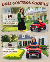 Load image into Gallery viewer, First Ride On Licensed Ford F-150 Raptor 12 Volt Kids Ride on Car, Ride on Toys for Kids with Remote Control (Red)