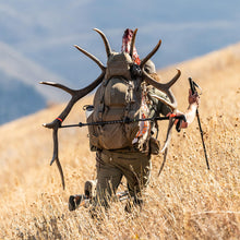 Load image into Gallery viewer, Eberlestock Brute 6500 Hunting Pack – Internal Frame Backpack with Cradle Hip Belt, Contour Shoulder Harness, 6500ci Capacity for Extended Backcountry Hunts – Dry Earth