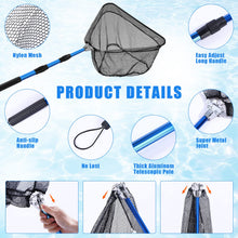 Load image into Gallery viewer, Windyun 3 Pcs Fishing Cast Net with Heavy Duty Sinker Portable Folded Lobster Crab Trap Fishing Net with Long Robust Telescopic Handle Freshwater Saltwater Bait Fishing Accessories (4 Ft)