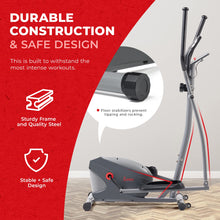 Load image into Gallery viewer, Sunny Health & Fitness Performance Compact Elliptical Machine - Matte Black