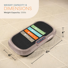 Load image into Gallery viewer, Lifepro Waver Vibration Plate Exercise Machine – High-Intensity Vibration Plate for Lymphatic Drainage – Full-Body Workout Vibrating Platform with Loop Bands – Fitness Equipment for Strength & Toning