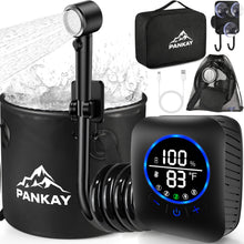 Load image into Gallery viewer, Rechargeable Portable Shower Pump for Camping, 8000mAh, XL Foldable Bucket