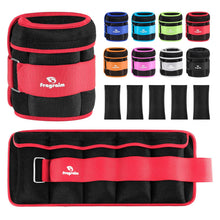 Load image into Gallery viewer, Adjustable Ankle Weights 1-5 LBS Pair with Removable Weight for Jogging, Gymnastics-Red