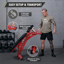 Load image into Gallery viewer, MAJOR FITNESS Adjustable Weight Bench (Elite Version) - 1300LB Capacity, 32 Positions for Strength Training, Bench Press, and Full-Body Workouts for Home or Garage Gym, Red