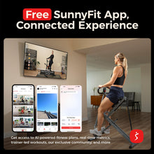 Load image into Gallery viewer, Sunny Health & Fitness Smart Upright Row-N-Ride Exerciser - Grey