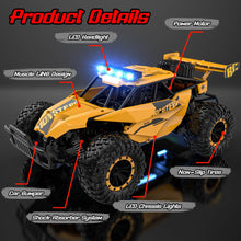 Load image into Gallery viewer, Remote Control Car for Boys, RC Cars, 1:12 Monster RC Truck Off Road with LED Headlight and Rechargeable Battery