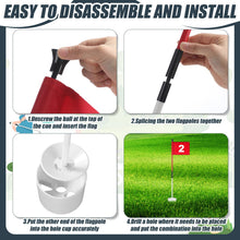 Load image into Gallery viewer, 6 Golf Flagstick Set, Putting Green Flags with Hole Cup, 3ft, Classic