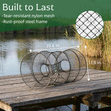 Load image into Gallery viewer, Foldable Fish Trap 24"x10" & Crab Trap 24"x12"