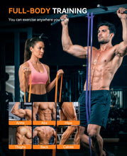 Load image into Gallery viewer, SUNPOW Pull Up Assistance Bands, Set of 5 Heavy Duty Resistance Bands for Men & Women, Natural Latex Exercise Bands for Pull-Up Progression, Home Workout, Strength Training, Mobility & Stretching