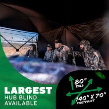 Load image into Gallery viewer, Barronett Blinds® Beast™, Portable Hunting Blind, Wide Blind, Fence-Line™ Camo, 140” x 70” x 80”, BE651FT