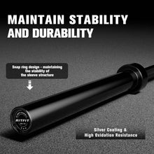 Load image into Gallery viewer, RitFit Elite 7ft Olympic Barbell, Robust 45lb Barbell for Weightlifting and Powerlifting, Superior Olympic Bar with Exceptional 500lbs Load Capacity, Weight Bar for 2” Standard Plates Black