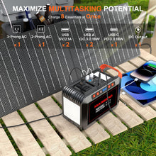 Load image into Gallery viewer, MARBERO 148Wh Solar Generator with Panels Included Solar Panel Kit 40W