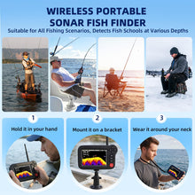 Load image into Gallery viewer, Portable Castable Fish Finder for Kayak Wireless Sonar Sensor, Depth Finder