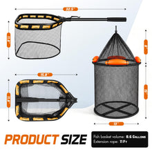 Load image into Gallery viewer, PLUSINNO Fishing Net with Floating Fish Basket, Kayak Fishing AccessoriesOR