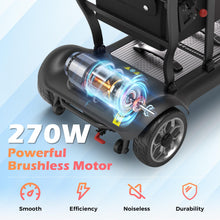 Load image into Gallery viewer, Lightweight Mobility Scooter for Adults & Seniors - Cruise & Airport Approved, 43lb Foldable Portable Motorized Scooters with Dual Lithium Batteries for 30.4 Miles Travel, 300lb Capacity, Black
