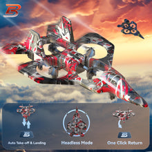 Load image into Gallery viewer, RC Fighter Airplane丨Mini Drone Remote Control Jet Plane Stunt Drone for Adults & Kids Toy with Light, Red