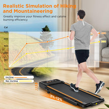 Load image into Gallery viewer, Walking Pad with 12% Incline, Under Desk Walking Pad Treadmill - Orange