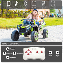 Load image into Gallery viewer, 24V 10Ah 2-Seater Ride on Car for Big Kids, Ride on Toy with Remote Control, 4WD Battery Powered Electric Vehicle for Kids, Green