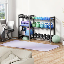 Load image into Gallery viewer, Dumbbell Rack 3-Tier Weight Stand Dumbbell Storage 50In Length For Home Gym Adjustable Spacing