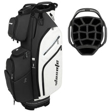 Load image into Gallery viewer, wosofe 14-Way Golf Cart Bag, Waterproof PU Leather, Black/White Sporty