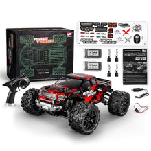 Load image into Gallery viewer, 1:18 Scale All Terrain RC Car 36KM/H High Speed, 4WD Electric Vehicle,2.4 GHz Radio Controller, Included 2 Batteries (Red)