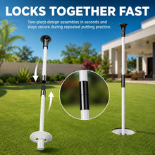 Load image into Gallery viewer, GEAVOUED 3FT Golf Flagstick for Backyard Practice Putting Green, Detachable Flag Pole with Ball Retrieval Base, Ideal for Golf Cup, Driving Range & Country Club (3FT-WHITE-3PACK)