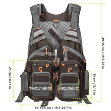 Load image into Gallery viewer, Gonex Fly Fishing Vest for Men Women, Trout, Adjustable Size, 18 Pockets