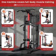 Load image into Gallery viewer, Pull Up Bar Power Tower Dip Station - Black 01