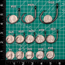Load image into Gallery viewer, Dr.Fish 30 Pack Circle Hooks 3X Strong in-Line for Saltwater & Freshwater, Live Bait Non-Offset Fishing Hooks for Striper, Catfish, Mackerel, Bass, Tuna 12/0