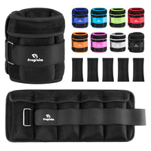Load image into Gallery viewer, Adjustable Ankle Weights 1-5 LBS Pair with Removable Weight for Jogging, Gymnastics- Black