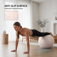 Load image into Gallery viewer, FITMIND Extra Thick Yoga Ball with Training Instruction, Anti-Burst Slip Resistant Exercise Ball -Pink