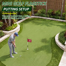 Load image into Gallery viewer, 1 Pack Golf Flagstick & Hole Cup Set, 3ft Mini Putting Green Pin Flag
