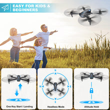 Load image into Gallery viewer, Drone with 1080P Camera for Beginners and Adults, Foldable Remote Control Quadcopter