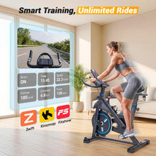 Load image into Gallery viewer, NEWBULIG Exercise Bike with APP, Stationary Bikes for Home-Black Blue