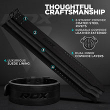 Load image into Gallery viewer, RDX IPF Compliant Powerlifting Belt - 13mm Black