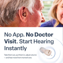 Load image into Gallery viewer, Audien Atom One OTC Hearing Aids - Wireless, Rechargeable, and Comfortable | Clear Sound in a Small, Discreet Design for Seniors & Adults with Hearing Loss