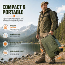 Load image into Gallery viewer, Propane Water Heater with Pump, 34,100 BTU Instant Hot Shower, LED Display & 180 Min 5200mAh Battery, High-Altitude Adapter, 40L Water Bag, 12V/Type-C PD Charging, Portable for Camping, Off-Grid & RV