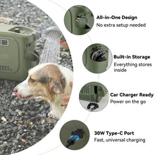 Load image into Gallery viewer, Propane Water Heater with Pump, 20,500 BTU Instant Hot Shower 3L/min, 150Min 5200mAh Battery, High-Altitude Adapter, 40L Water Bag, 12V/Type-C PD Charging, Portable for Camping, Off-Grid & RV