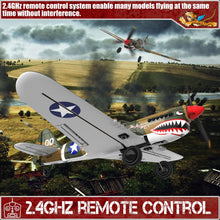 Load image into Gallery viewer, RC Plane 4 Channel Remote Control Airplane - Ready to Fly P-40 Warhawk RC Airplane for Beginners Adult with Xpilot Stabilization System