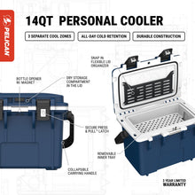 Load image into Gallery viewer, Pelican 14 Quart Personal Lunch Box Cooler (Midnight Blue)