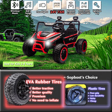 Load image into Gallery viewer, 24V 2 Seater XXL Kids UTV Ride On Car with Remote Control 4WD Off Road Electric Vehicle Ride On Toy Car (Red)