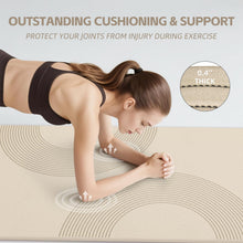 Load image into Gallery viewer, PAIDU Large Yoga Mat, 72" x 36" x 2/5"(10MM) Thick Non-Slip Exercise Mat, SGS-Certified POE Material, Ideal for Home Gym, Yoga, Pilates, Fitness Workouts & Floor Mat (Beige - Double C)