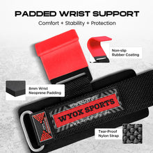 Load image into Gallery viewer, WYOX Weight Lifting Hooks for Deadlift, Pull Ups & Rows β Red