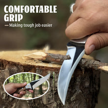 Load image into Gallery viewer, 9 Inch Fixed Blade Hunting Knife with Leather Sheath, Full Tang Skinning Knife with Walnut Wood Handle, Razor Sharp Stainless Steel Bushcraft Knife for Camping, Survival & Outdoor Hunting Gear