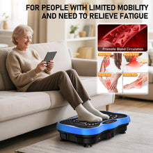 Load image into Gallery viewer, Vibration Plate Exercise Machine, 130 Levels Shake Fitness Vibrating Platform for Lymphatic Drainage Weight Loss, Bluetooth Fat Burner for Women Men, Blue