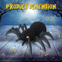 Load image into Gallery viewer, Remote Control Spider, Robot Spider with Spray and Lights, Black Widow Toy for Kids, for Halloween Xmas Birthday Party Joke Prank
