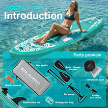 Load image into Gallery viewer, SOLAVERO 11'6" Inflatable Stand Up Paddle Board Supports 550LB for Adults