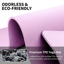 Load image into Gallery viewer, Hatha Yoga Extra Long TPE Yoga Mat 79" x 40” x 1/2" Thick Non-slip Exercise Mat for Home Gym Use, Yoga, Pilates, Fitness & Workouts (Pink)