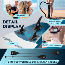 Load image into Gallery viewer, InnoExpo 11' Inflatable Stand Up Paddle Boards with Premium Accessories, Wide Stable SUP Paddle Board Design, Non-Slip Comfort Deck for Youth & Adults (Tropical/Kayak Seat)
